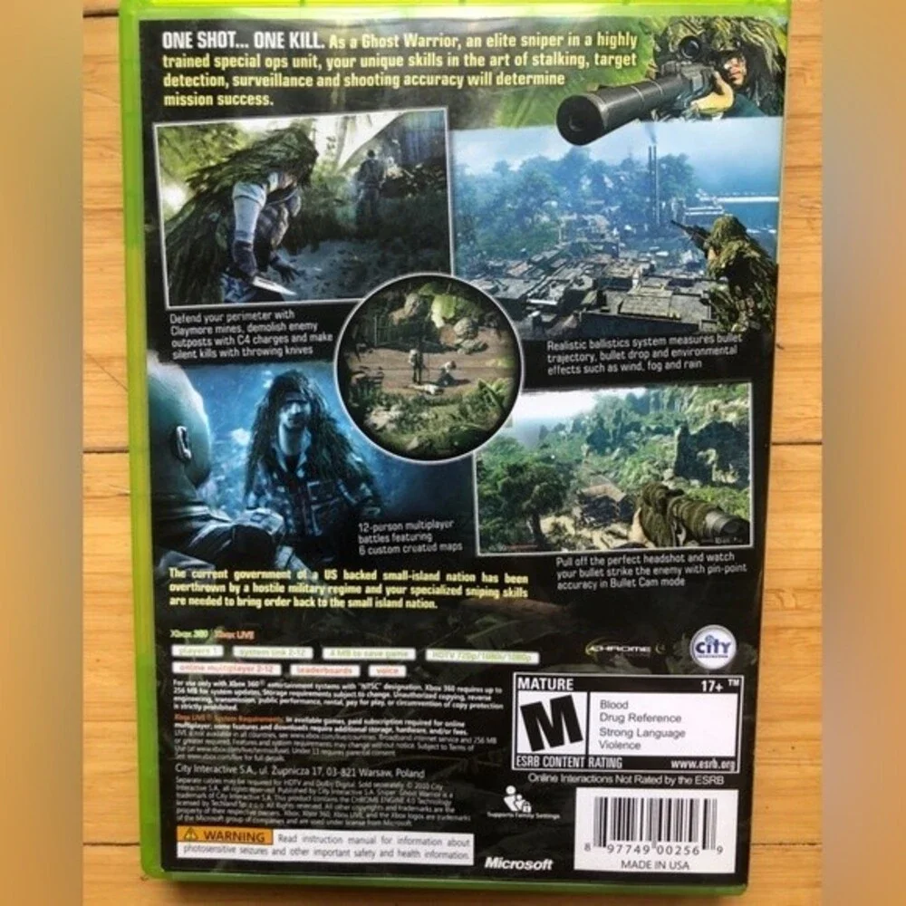 Sniper Ghost Warrior (Microsoft XBOX 360, 2010)